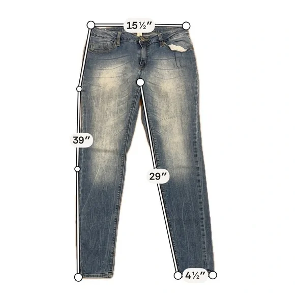 Forever 21 Light Blue Skinny Denim Jeans Size 29 - Picture 6 of 6